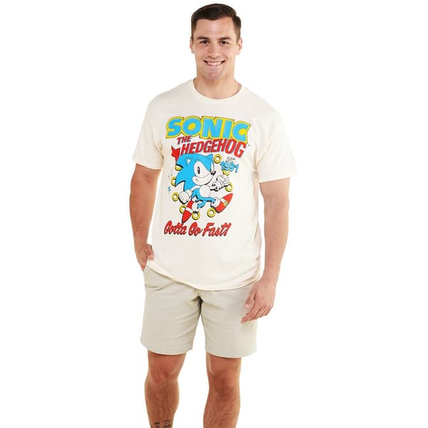 Young Mens Sonic Gotta Go Fast Short Sleeve Tee