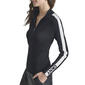 Womens DKNY Long Logo Sleeve Quarter Zip Sweater - image 3