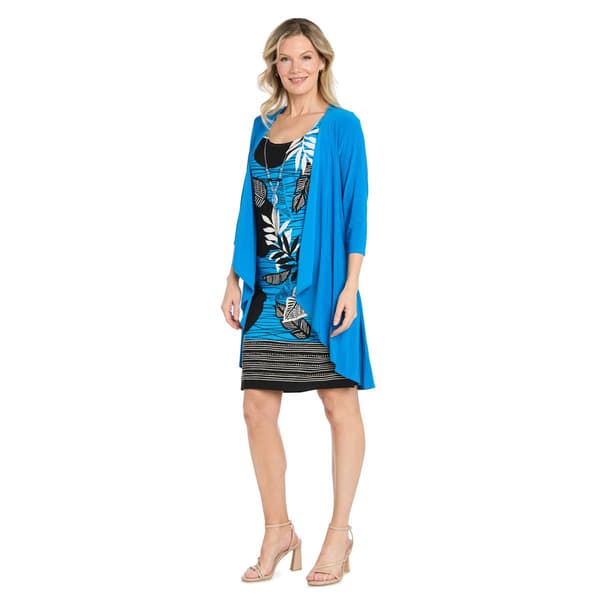 Womens R&M Richards Print Ity Jacket Dress - image 