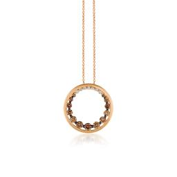 Le Vian Chocolatier(R) 14kt. Rose Gold & Diamond Circle Pendant