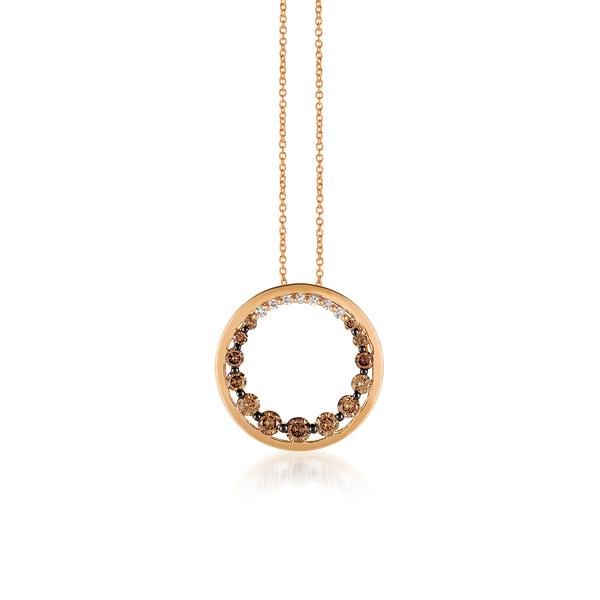 Le Vian Chocolatier(R) 14kt. Rose Gold & Diamond Circle Pendant - image 