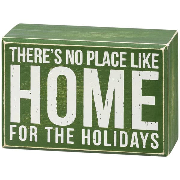 Primitives By Kathy Home for the Holidays Box Sign & Socks Set