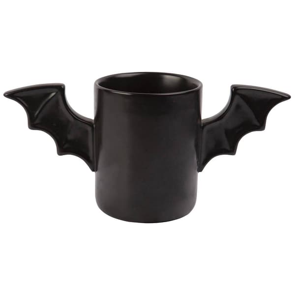 Home Essentials 11oz. 2 Handle Black Bat Mug - image 