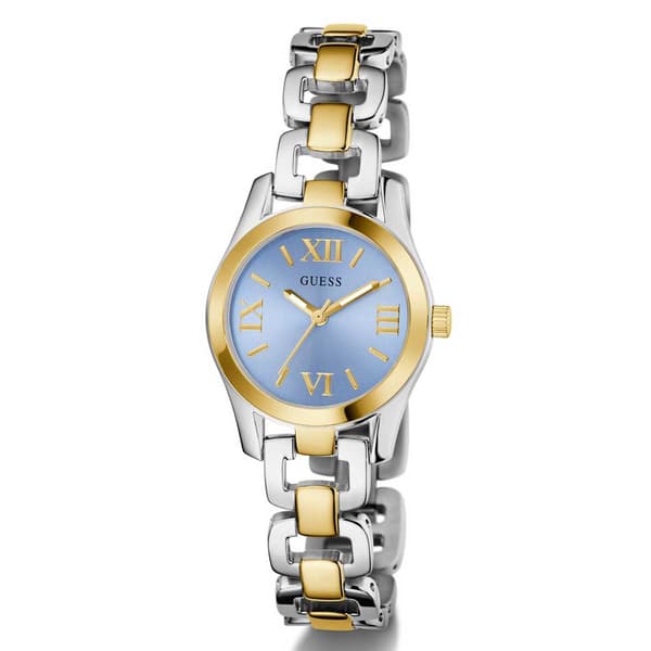 Womens Guess Two-Tone Blue Dial Analog Watch - GW0927L3