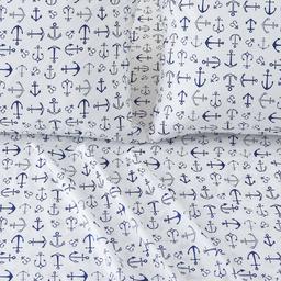 FreshFolds Newport Nautical Anchor Microfiber Sheet Set