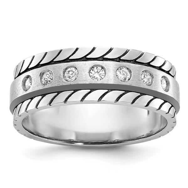 Mens Gentlemens Classics(tm) 14kt. White Gold 1/4ctw. Diamond Ring - image 