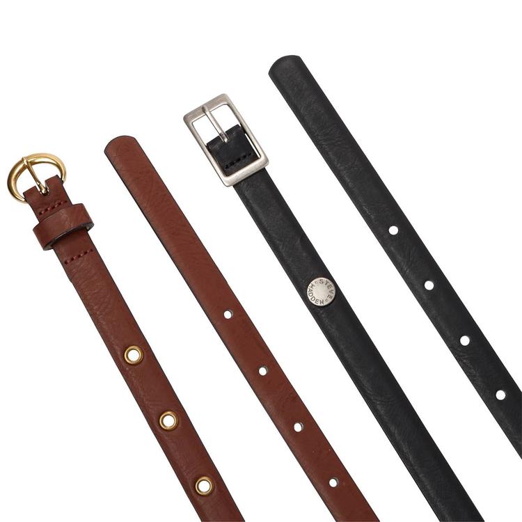 Womens Steve Madden 2 for 1 Belt - Black/Cognac