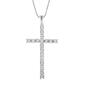 Diamond Classics&#40;tm&#41; Sterling Silver 1/10ctw. Cross Pendant - image 1
