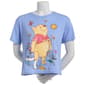 Juniors Freeze Winnie the Pooh with Flowers Cropped Graphic Tee - image 1