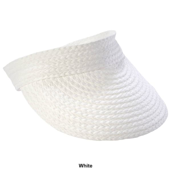 Womens Madd Hatter Braided Straw Clip Visor