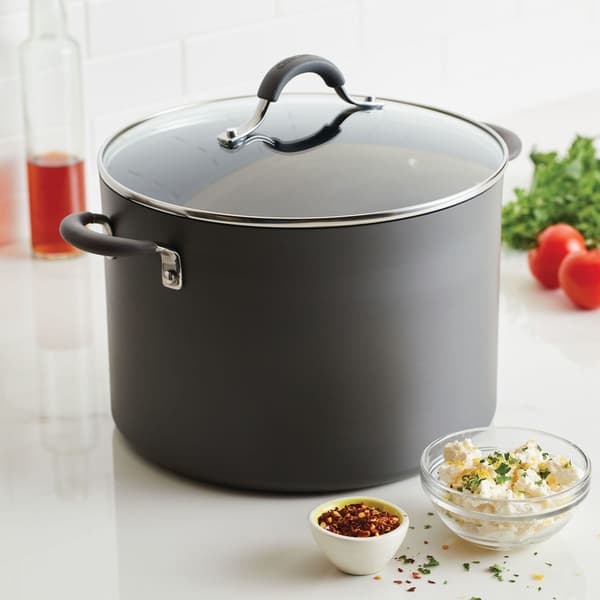 Circulon&#174; Radiance 10qt. Hard-Anodized Non-Stick Wide Stockpot