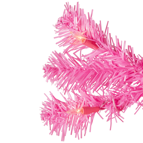 Northlight 6ft. Pre-Lit Pink Artificial Pine Christmas Tree