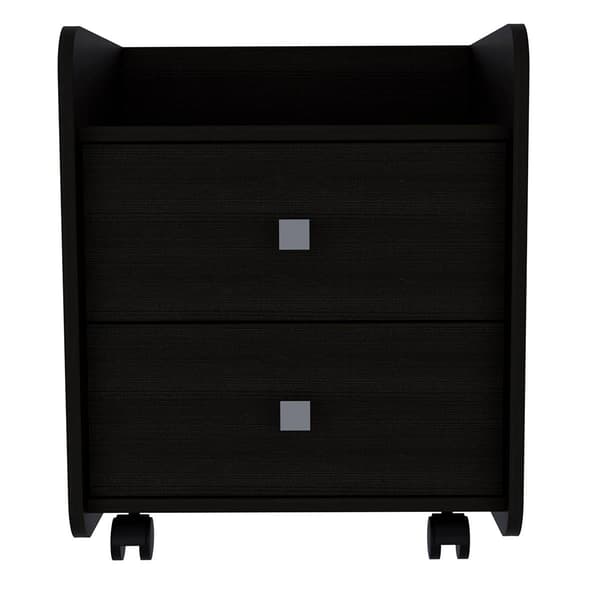 FM FURNITURE York Black Wengue Night Stand