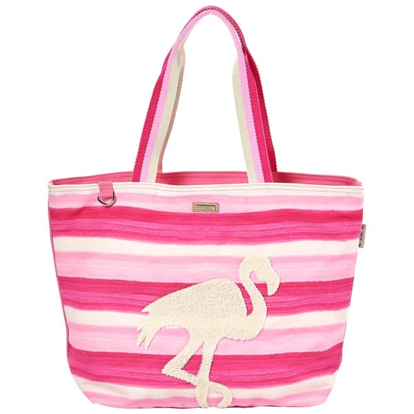 Caribbean Joe Flamingo Watercolor Tote