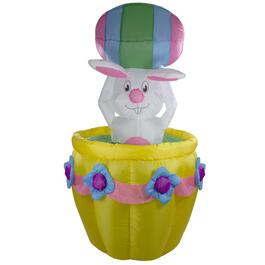 Northlight Seasonal 5.5ft Inflatable Easter Bunny Basket Decor