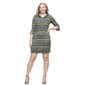 Womens 24/7 Comfort Apparel Green Geometric Collar Mini Dress - image 1