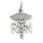 Gold Classics(tm) White Gold Registered Nurse Charm - image 1
