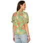 Womens Democracy Short Sleeve Keyhole Neck Woven Blouse - image 2