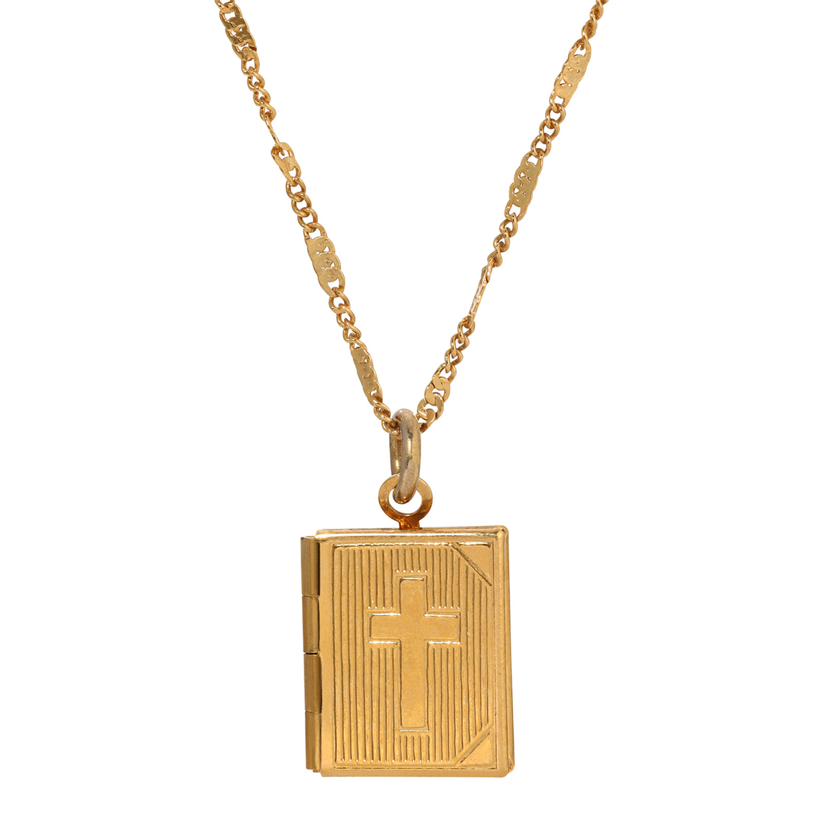 Symbols of Faith Small Cross Locket Necklace