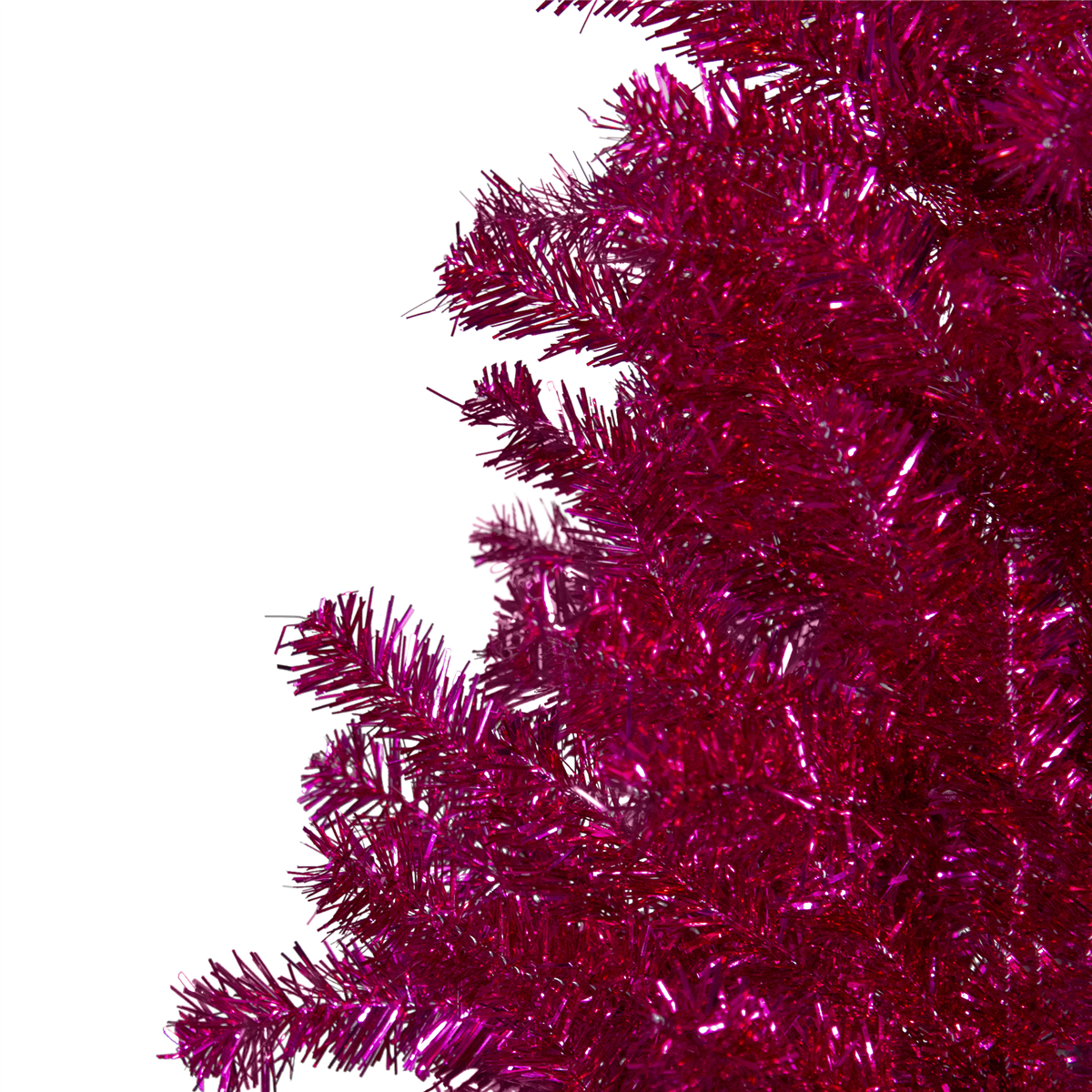 Northlight 4.5ft. Metallic Pink Tinsel Artificial Christmas Tree