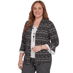 Plus Size Alfred Dunner Dinner Theater Two in One Top Blouse
