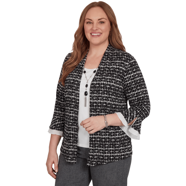 Plus Size Alfred Dunner Dinner Theater Two in One Top Blouse