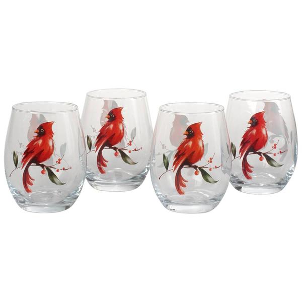 Home Essentials Cardinal Stemless Wine Glasses - Set of 4 - image 