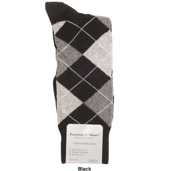 Mens Preswick & Moore Classic Argyle Dress Socks