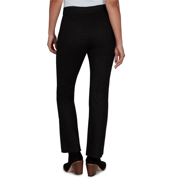 Womens Emaline Country Code Plaid Kick Flare Pull On Pants