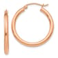 Gold Classics(tm) 14kt. Rose Gold 25mm Tube Hoop Earrings - image 1