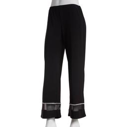 Womens MSK Mesh Inset Rhinestone Trim ITY Pants