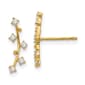 Gold Classics(tm) 14k Bar & Cubic Zirconia Stud Earrings - image 1