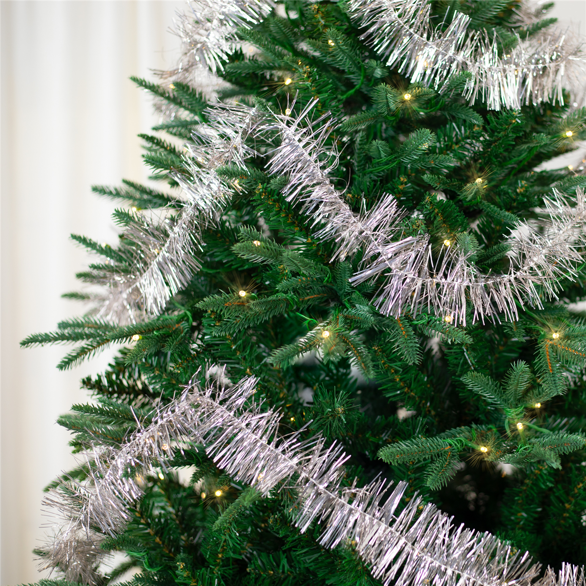Northlight 18ft. Silver & Pink Shiny Tinsel Christmas Garland