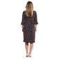 Petite Connected Apparel Elbow Sleeve Dot Side Ruched Sheat Dress - image 2