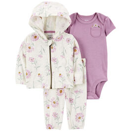Baby Girl &#40;NB-12M&#41; Carters&#40;R&#41; 3pc. Floral Cardigan Set
