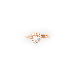 Kids Sterling Silver Rose Gold-Tone Heart Ring