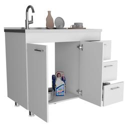 FM FURNITURE Darien White Base Cabinet