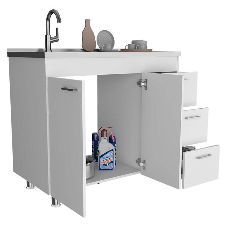 FM FURNITURE Darien White Base Cabinet