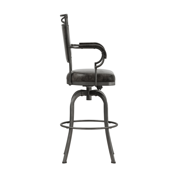 HH2 Home Bridgetown Tilt Upholstered Bar Height Swivel Stool