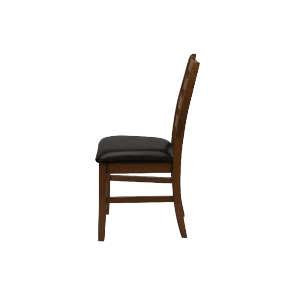 Monarch Specialties 37in. Brown Leather Dining Chair - Set Of 2