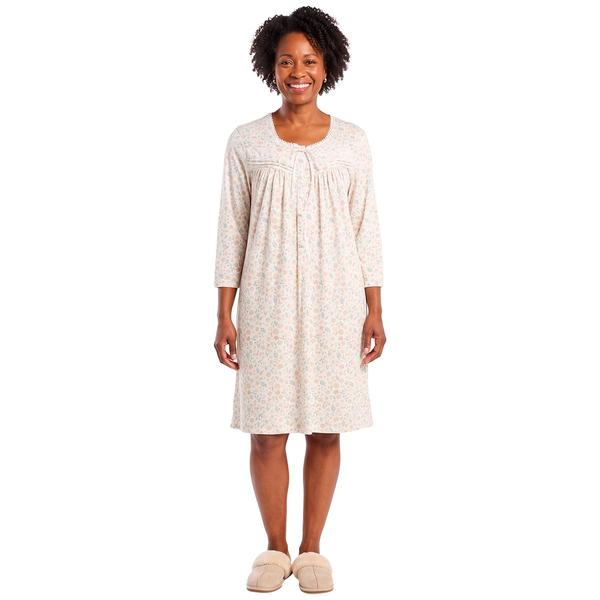 Womens Elizabeth & Nicole Ditsy Floral Waltz Nightgown - image 