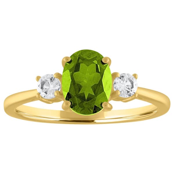 Gemstone Classics&#40;tm&#41; Peridot Gemstone 10kt. Yellow Gold Ring - image 