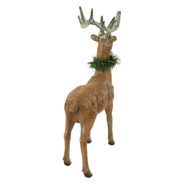 Northlight Standing Glittered Christmas Reindeer with Neck Wreath