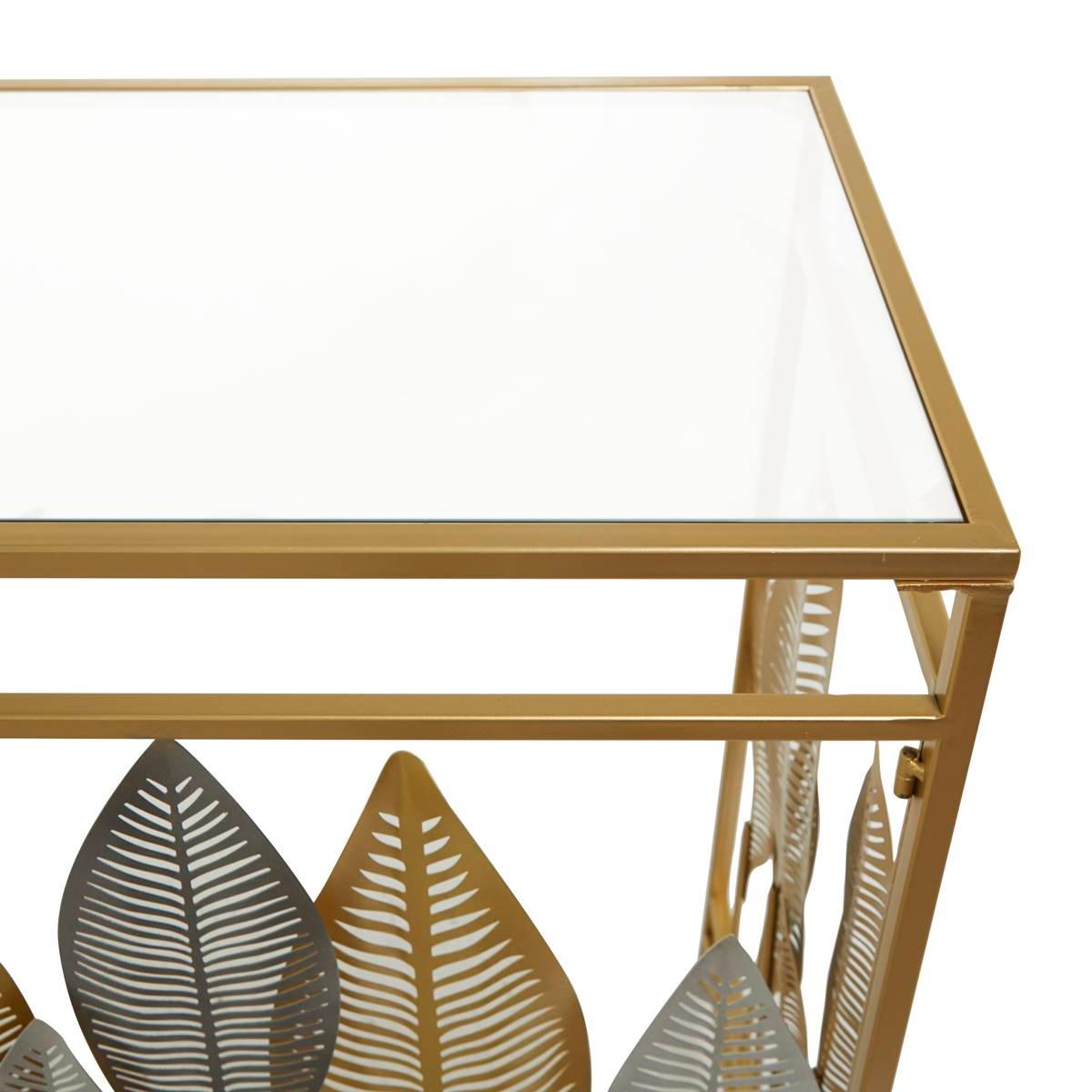9th & Pike® Gold-Tone Metal Contemporary Console Table