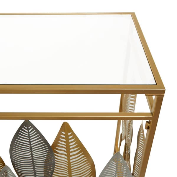 9th & Pike® Gold-Tone Metal Contemporary Console Table