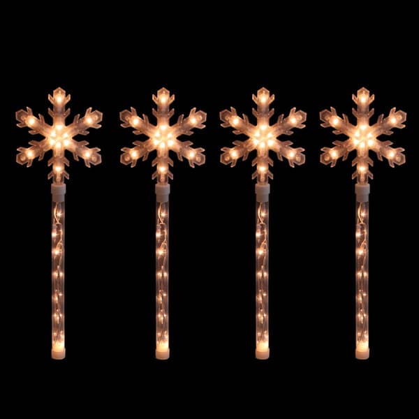 Northlight Seasonal 4 Snowflake Christmas Pathway Markers