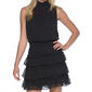 Womens MSK Sleeveless Mock Neck Chiffon Tier Fit & Flare Dress - image 3