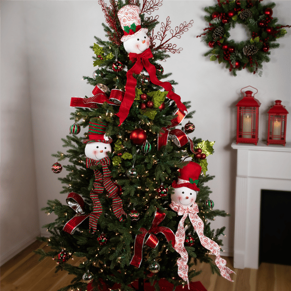 Northlight Plush Snowmen in Hats Christmas Ornaments - Set of 3