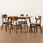 Baxton Studio Euclid Walnut Brown Finished Wood 5pc. Dining Set - image 8