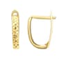 Candela 14kt. Diamond-Cut Oval Huggie Hoop Earrings - image 1